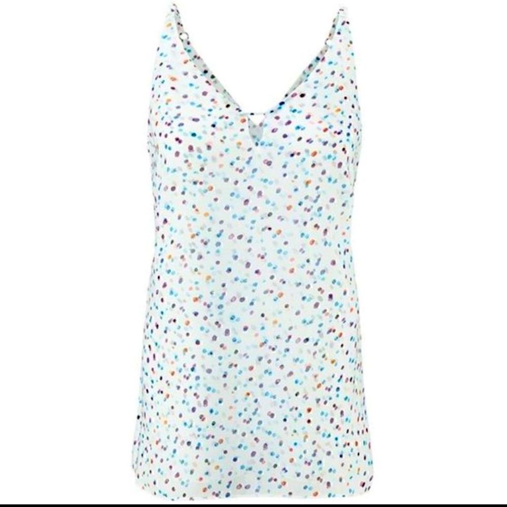 CAbi NWT Camisole Polka Dot Confetti Multi Colored size XS 5231 Blue White Pink
